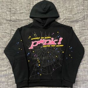 P*nk Sp5der Hoodie Black